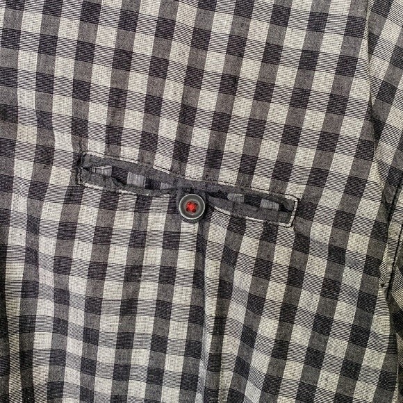 MBX Denim Wear Button Down Check Plaid Short Sleeve Shirt Cotton Chest Pocket - Picture 3 of 13